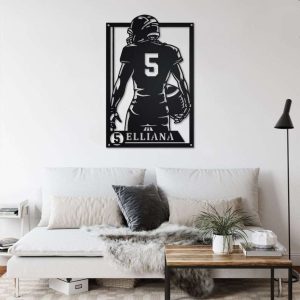 DINOZOZO Female Football Player V2 Custom Metal Signs2