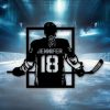 DINOZOZO Female Hockey Player V2 Custom Metal Signs2