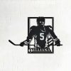 DINOZOZO Female Hockey Player V3 Custom Metal Signs