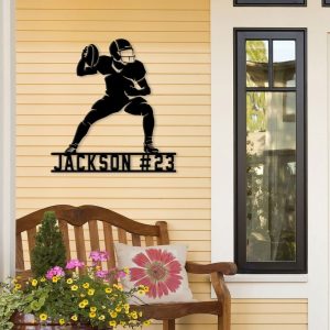 DINOZOZO Football Player Custom Pose Custom Metal Signs2