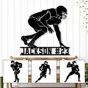 DINOZOZO Football Player Custom Pose Custom Metal Signs3