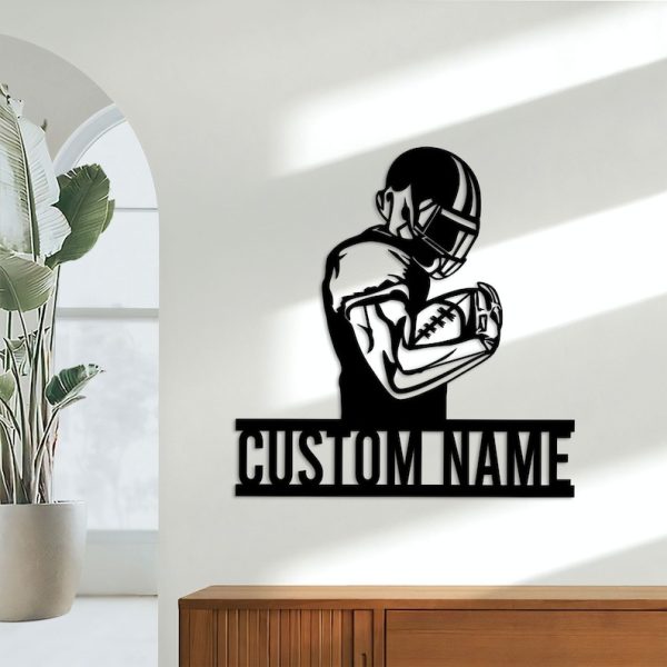 DINOZOZO Football Player Name Custom Metal Signs