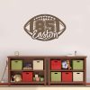 DINOZOZO Football Sign with Name and Number Sports Themed Bedroom Decorations Custom Metal Signs3
