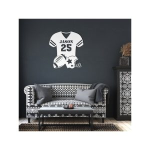 DINOZOZO Football Uniform with Name and Number Custom Metal Signs3