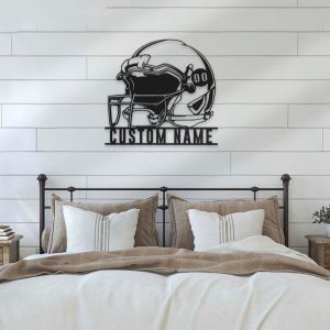 DINOZOZO Helmet American Football Sport Room Decor Custom Metal Signs3