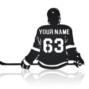 DINOZOZO Hockey Player Name Sign Hockey Coach Gift Custom Metal Signs 1