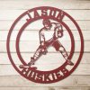 DINOZOZO Hockey Player Wall Art Boys Room Decor Custom Metal Signs3