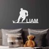DINOZOZO Hockey Player with Name Hockey Themed Decor Custom Metal Signs4