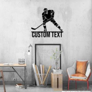 DINOZOZO Ice Hockey Player Hockey Coach Gift Custom Metal Signs