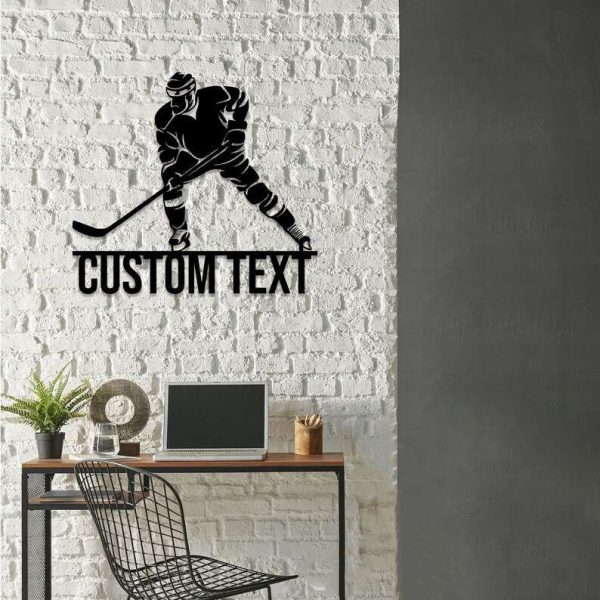 DINOZOZO Ice Hockey Player Hockey Coach Gift Custom Metal Signs