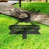 DINOZOZO Memorial Stake for Outdoors Baseball Player Grave Marker V2 Custom Metal Signs4