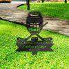 DINOZOZO Personalized Memorial Stake for Outdoors Ice Hockey Player Stick Helmet Puck Grave Marker Custom Metal Signs4