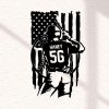 DINOZOZO US Flag Baseball Player Name and Number Custom Metal Signs2