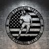 DINOZOZO US Flag Football Player Rugby Wall Hanging Custom Metal Signs 1