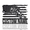 DINOZOZO US Flag Women Female Ice Hockey Player Custom Metal Signs2