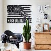 DINOZOZO US Flag Women Female Ice Hockey Player Custom Metal Signs3