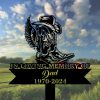 DINOZOZOCOM Personalized Memorial Garden Stakes Cowboy Boots Hat with Wings Cowboy Grave Marker Farmer Loss Gift Remembrance Stake 2 1