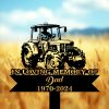 DINOZOZOCOM Personalized Memorial Garden Stakes Farmer Dad on Tractor Grave Marker Loss of Loved One Sympathy Gifts Farmer Cemetary Decor 4