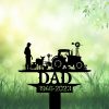 DINOZOZOCOM Personalized Memorial Garden Stakes Farmer Farm Scene Grave Marker Loss of Loved One Sympathy Gifts Farmer Cemetary Decor 1