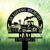 DINOZOZOCOM Personalized Memorial Garden Stakes Farmer Farming Heaven Fields Grave Marker Loss of Loved One Sympathy Gifts Farmer Cemetary Decor 1