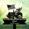 DINOZOZOCOM Personalized Memorial Garden Stakes Farmer with Wing on Tractor with US Flag Grave Marker Loss of Loved One Sympathy Gifts Farmer Cemetary Decor 1