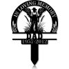 DINOZOZOCOM Personalized Memorial Garden Stakes Farmer with Wings Standing Grave Marker Loss of Loved One Sympathy Gifts Farmer Cemetary Decor 5