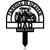 DINOZOZOCOM Personalized Memorial Garden Stakes Farming in Heaven Tractor Farmer Grave Marker Farmer Loss Gift Remembrance Stake 5