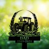DINOZOZOCOM Personalized Memorial Garden Stakes Tractor on Wheat Fields Grave Marker Loss of Loved One Sympathy Gifts Farmer Cemetary Decor 3