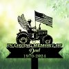 DINOZOZOCOM Personalized Memorial Garden Stakes USA Flag Patriotic Farmer with Wings Grave Marker Loss of Loved One Sympathy Gifts Farmer Cemetary Decor 1