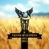 DINOZOZOCOM Personalized Memorial Garden Stakes Vintage Cowboy Grave Marker Loss of Loved One Sympathy Gifts Farmer Cemetary Decor 4