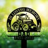 DINOZOZOCOM Personalized Memorial Garden Stakes Vintage Farmer Dad on Tractor Grave Marker Farmer Loss Gift Remembrance Stake 3