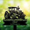 DINOZOZOCOM Personalized Memorial Garden Stakes Vintage Tractor Farmer Grave Marker Farmer Loss Gift Remembrance Stake 3