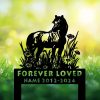DINOZOZOCOM Personalized Memorial Garden Stakes Daisy Flowers Horse Grave Marker Loss of Horse Sympathy Gifts Horse Cemetary Decor 1