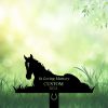 DINOZOZOCOM Personalized Memorial Garden Stakes Horse Lying Down Grave Marker Loss of Horse Sympathy Gifts Horse Cemetary Decor 3