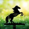 DINOZOZOCOM Personalized Memorial Garden Stakes Horse Rearing Grave Marker Loss of Horse Sympathy Gifts Horse Cemetary Decor 2