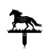 DINOZOZOCOM Personalized Memorial Garden Stakes Horse Running Grave Marker Loss of Horse Sympathy Gifts Horse Cemetary Decor 1