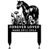 DINOZOZOCOM Personalized Memorial Garden Stakes Poppy Flowers Horse Grave Marker Loss of Horse Sympathy Gifts Horse Cemetary Decor 1