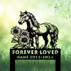 DINOZOZOCOM Personalized Memorial Garden Stakes Sunflowers Pony Horse Grave Marker Loss of Pony Horse Sympathy Gifts Pony Horse Cemetary Decor 1