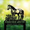 DINOZOZOCOM Personalized Memorial Garden StakesRose Flowers Grave Marker Loss of Horse Sympathy Gifts Horse Cemetary Decor 2