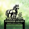 DINOZOZOCOM Personalized Memorial Garden StakesRose Flowers Grave Marker Loss of Pony Horse Sympathy Gifts Pony Horse Cemetary Decor 2