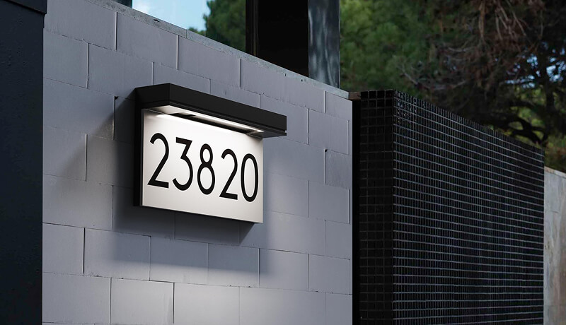 Solar Powered Solar-Powered Lighted Address Signs
