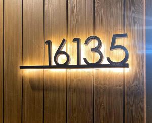 backlit house numbers