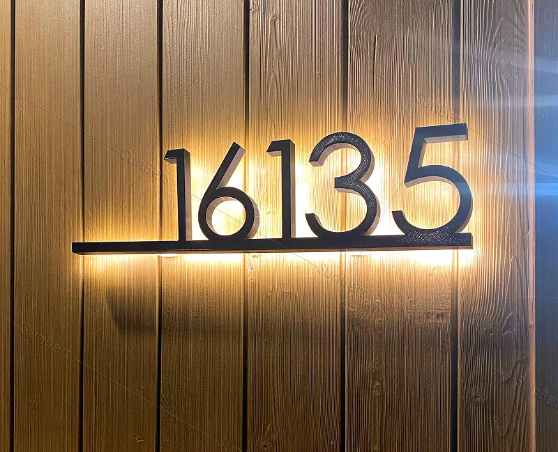 backlit house numbers