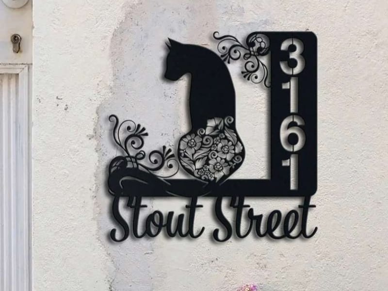 metal-address-signs-04 Custom metal address sign adds personality