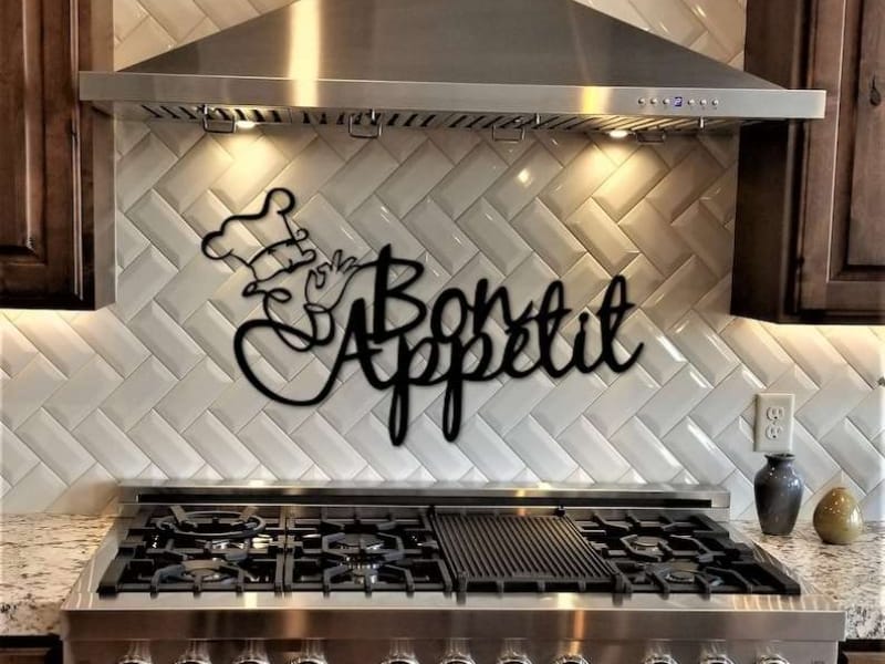Metal wall art adds elegance to any space