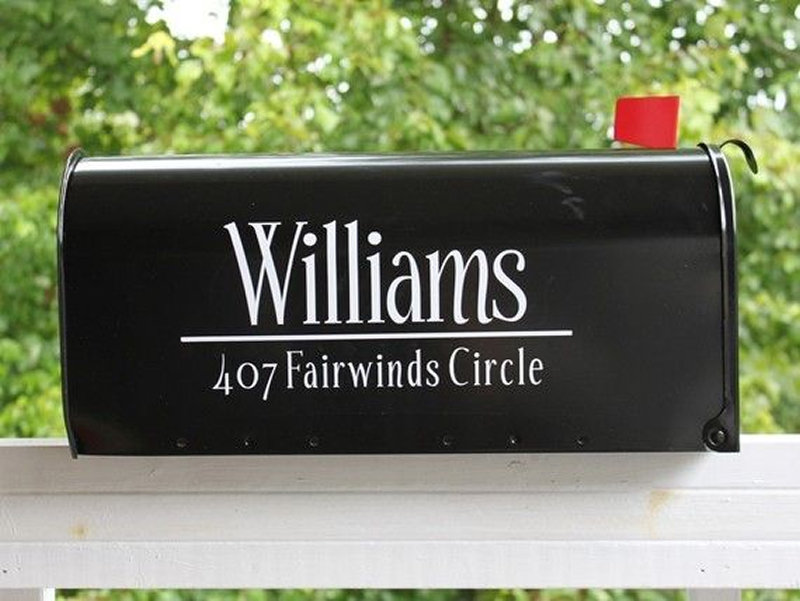 nameplate mailbox 1 You can add a nameplate or initials to the mailbox.