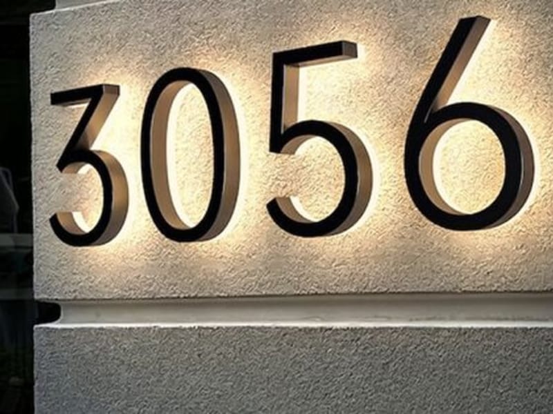 Clean your address sign with light every 2–3 months for clarity