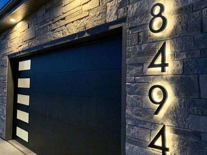 address sign with light 06