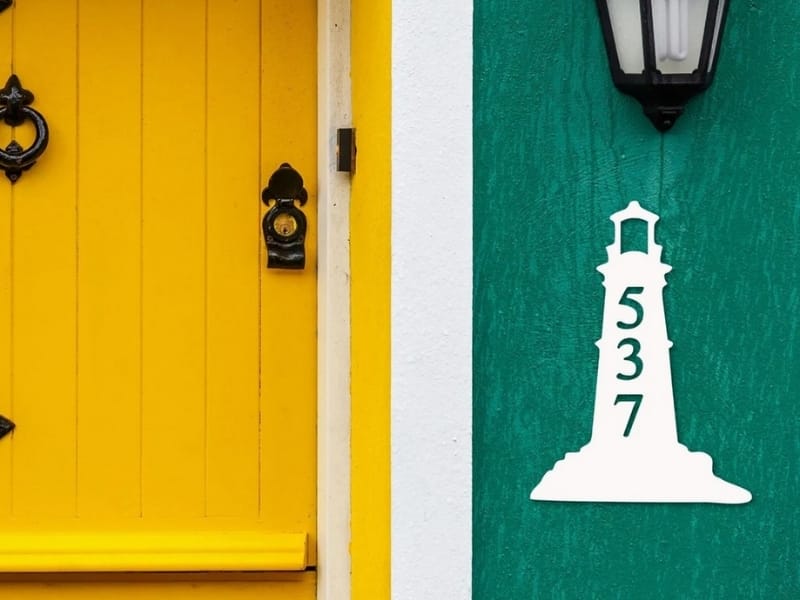 address sign with light 07