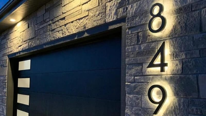 backlit house numbers 04 Modern backlit house numbers need care to shine best